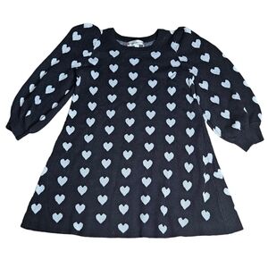 🔥4 for $20🔥 Poppies and Roses sweater dress black with white hearts size large